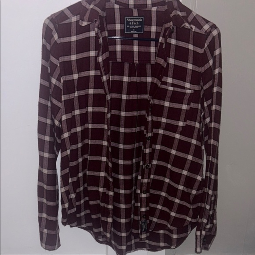 Women’s Abercrombie Burgundy Flannel- small